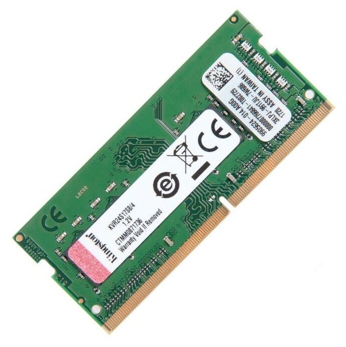 Модуль памяти SO-DIMM DDR-4 PC-17000 4Gb Kingston [KVR24S17S8/4]