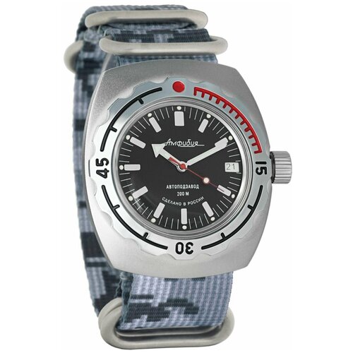 Наручные часы Восток Амфибия, серый наручные часы восток амфибия механические с автоподзаводом амфибия 170g01 clear digitalgrey серый