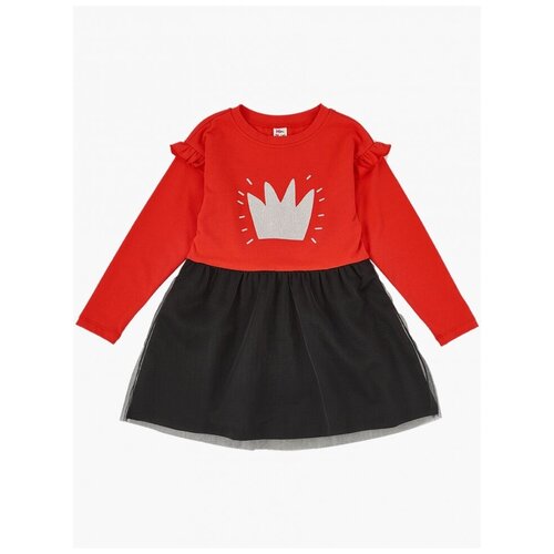 Платье для девочек Mini Maxi, модель 3898, цвет черный/красный, размер 116