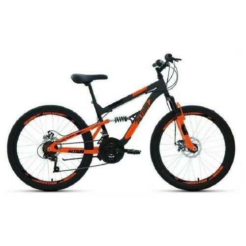 Велосипед ALTAIR MTB FS 24 D 24 18 ск рост 15 2022 темно-серыйоранжевый RBK22AL24054 2136000₽