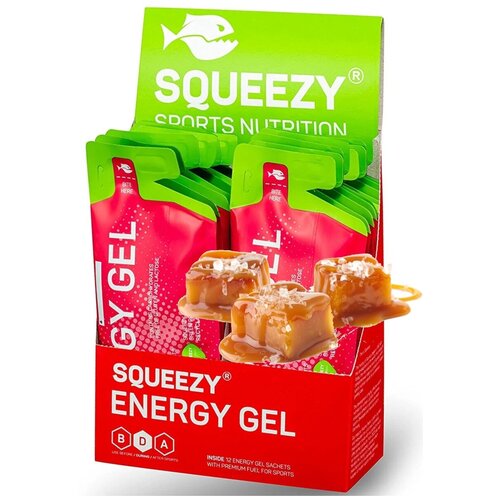 Энергетический гель питьевой SQUEEZY ENERGY GEL 33 г x 12 саше, Соленая карамель