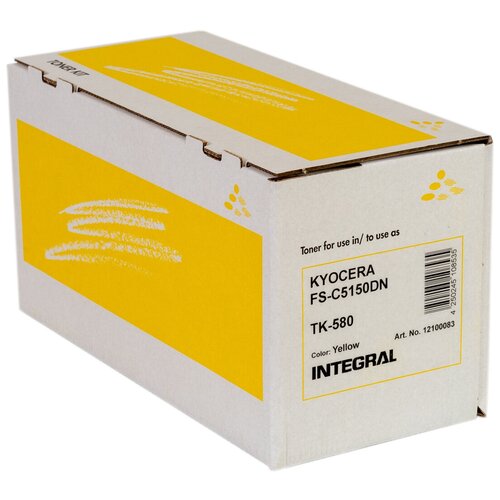 Картридж INTEGRAL TK-580Y (Yellow) для Kyocera FS-C5150DN/6021CDN (2 800 стр.)