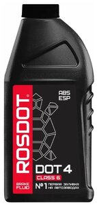 Тормозная жидкость 430140002 ROSDOT DOT-4 (Class 6) Advanced ABS Formula бутылка 910г