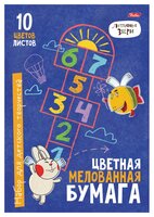 Цветная бумага Летающие звери Hatber, A4, 10 л., 10 цв.