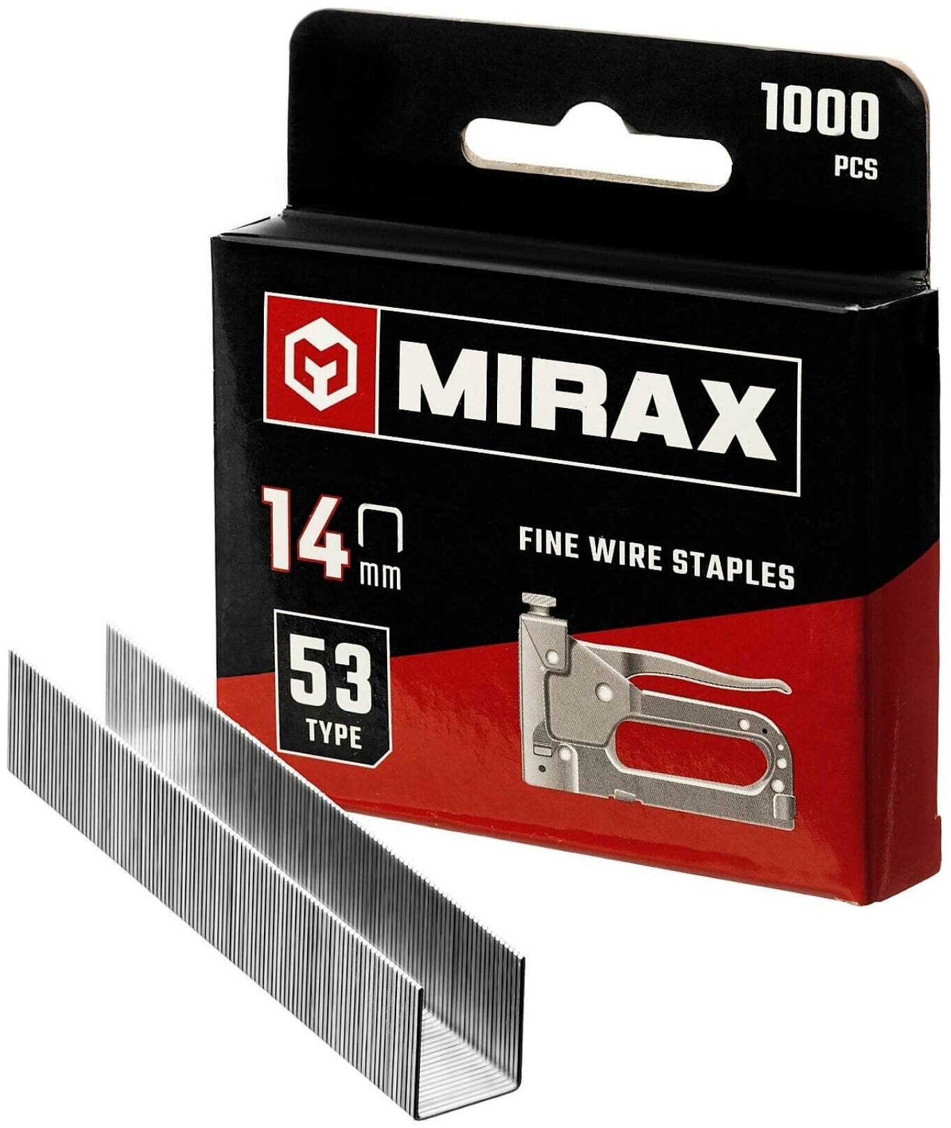 Скобы Mirax 3153-14 тип 53 для степлера, 14 мм - фотография № 5