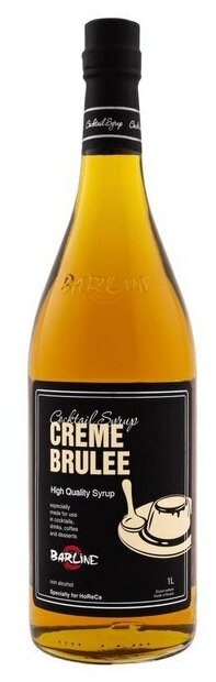 Сироп Barline Крем-брюле (Creme Brulee), 1 л, для кофе, чая, коктейлей и десертов, стеклянная бутылка