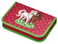 Herlitz Пенал Horses (50008308) красный/зеленый