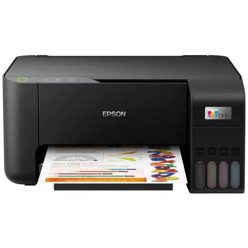 МФУ струйный Epson L3210, принтер/сканер/копир, (А4, ч. б 10 стр/мин/цв. 5стр/мин, 5760х1440 dpi, СНПЧ, USB черный) мфу epson l3218 струйный принтер сканер копир с снпч а4 5760x1440dpi 15 33 стр мин usb 2 0