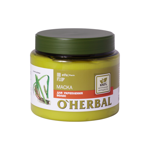 O'Herbal Маска для укрепления волос с экстрактом корня аира, 520 г, 500 мл