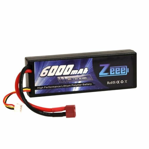Аккумулятор для автомоделей Li-Po 7.4V 6000mah 50C T-plug