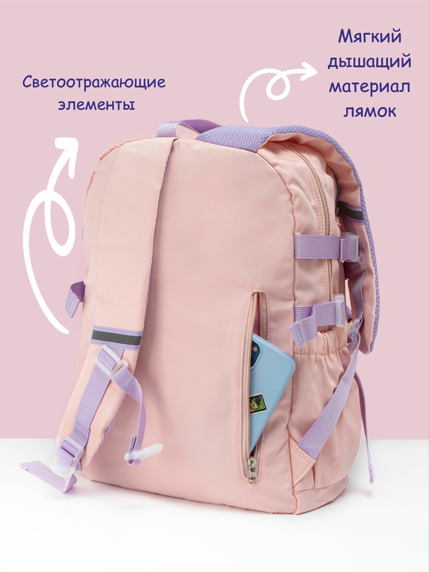Трендовый школьный рюкзак для девочек — фото 1