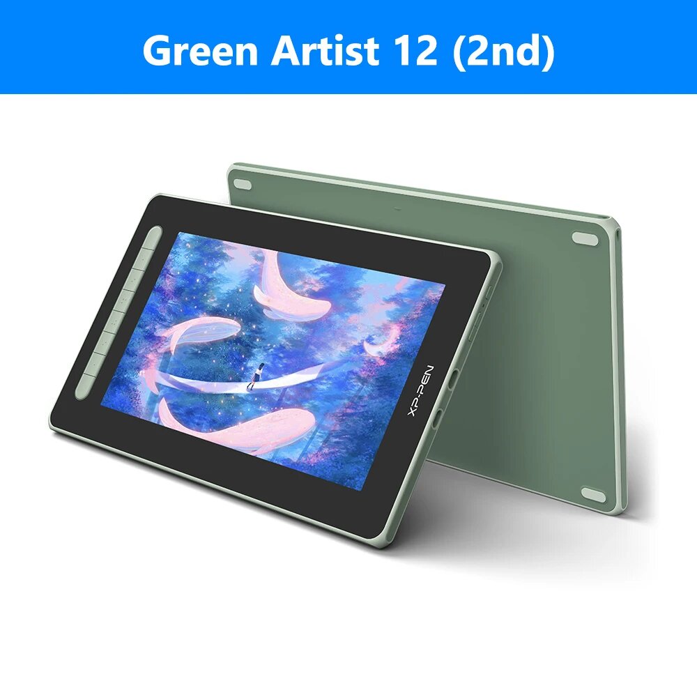 Графический планшет XPPen Artist 12 2nd Gen со стилусом в комплекте, 12 дюймов, цвета в ассортименте, Green