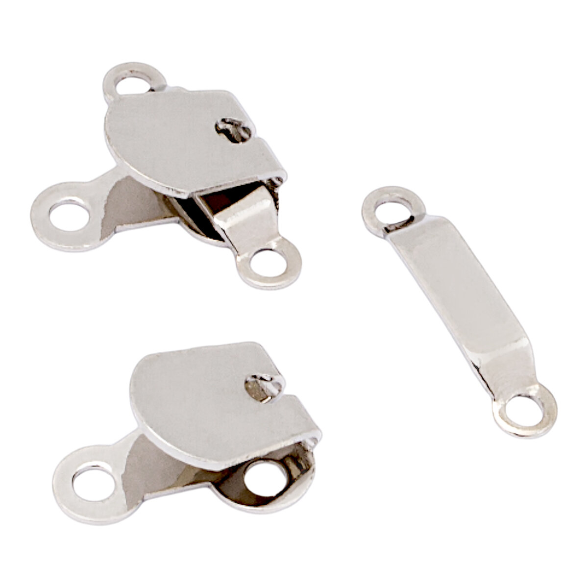 Крючки для одежды пришивные Айрис, 1,6*2,1 см, металл (серебро - никель), 10 шт — фото 1