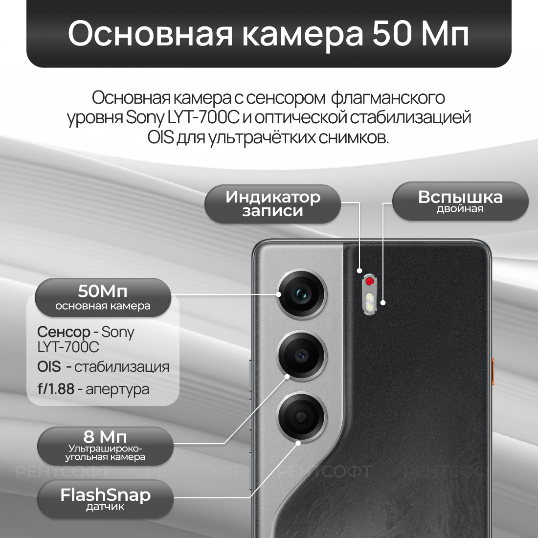 Смартфон TECNO CAMON 40 12ГБ/256ГБ, зеленый (emerald lake green) — фото 1