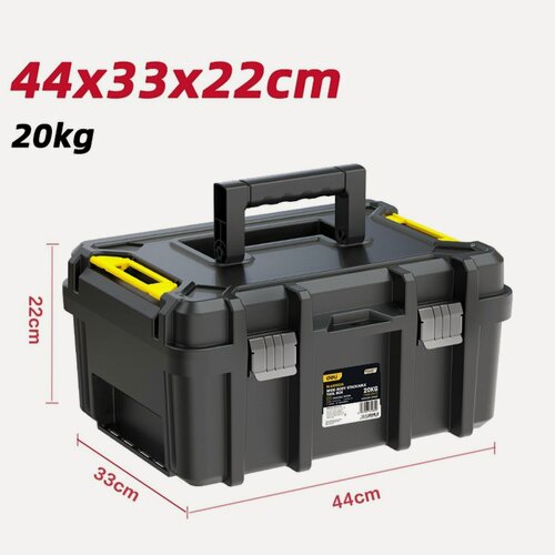 Изображение товара Ящик для инструментов модульный 44х33х21см Deli DL432522A (грузоподъёмность 20кг, съёмный лоток)