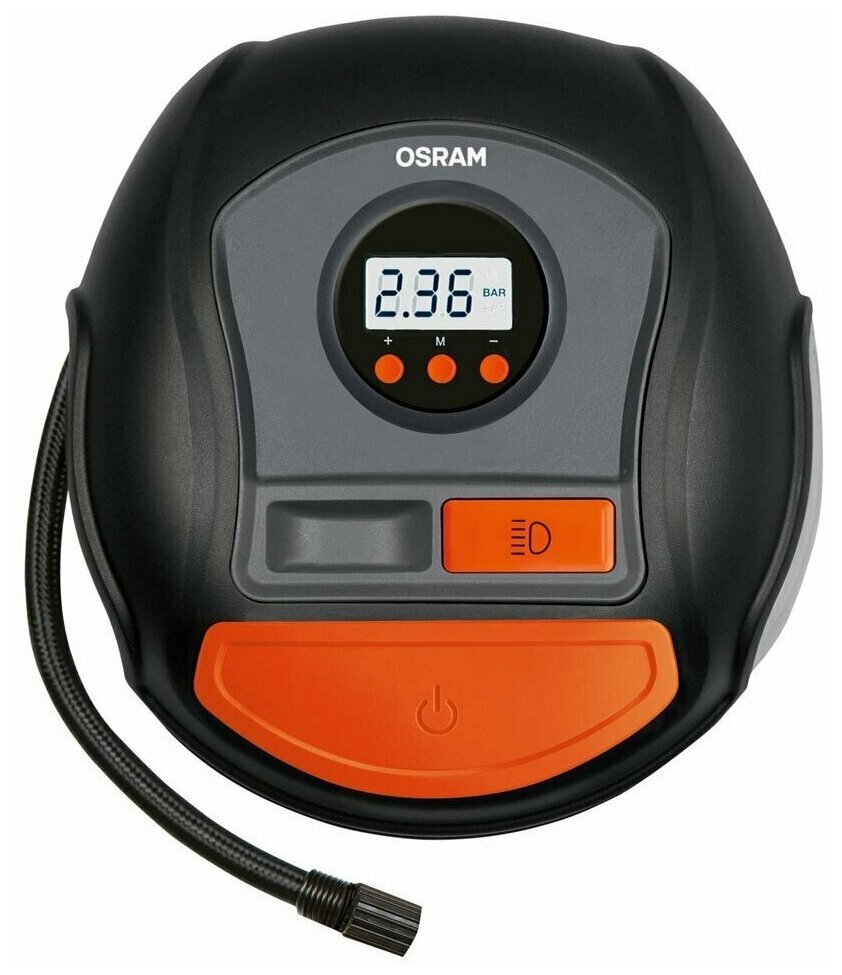 Компрессор автомобильный OSRAM TYREinflate 450, 12В, LCD-экран с подсветкой, LED фонарь