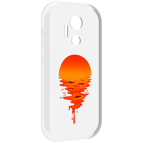 Чехол MyPads оранжевый закат на воде для doogee x97 pro задняя-панель-накладка-бампер