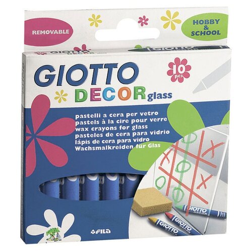 фото GIOTTO Восковые мелки Decor glass 10 цветов (441000)