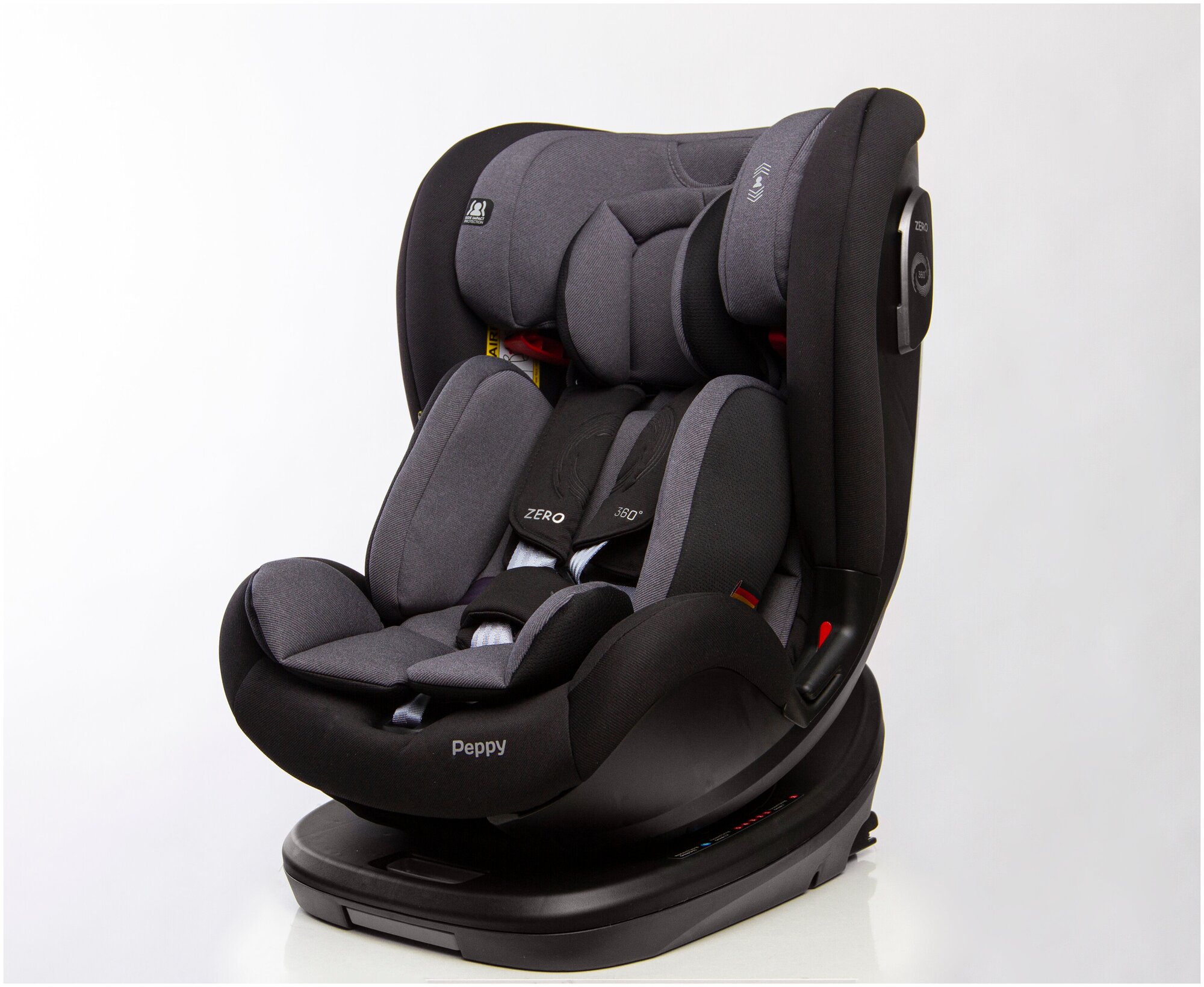 Автокресло Peppy Zero Isofix (black/grey)