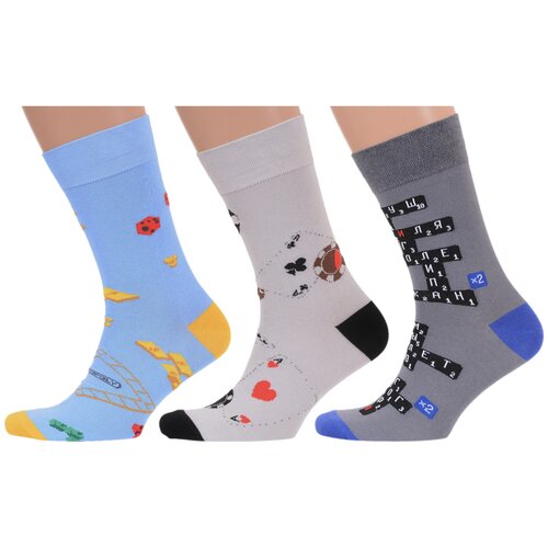 фото Носки moscowsocksclub, 3 пары, размер 25 (38-40), мультиколор