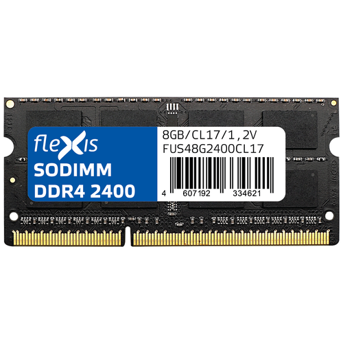 Модуль памяти Flexis DDR4 SO-DIMM 2400MHz PC19200 CL17 - 8Gb FUS48G2400CL17