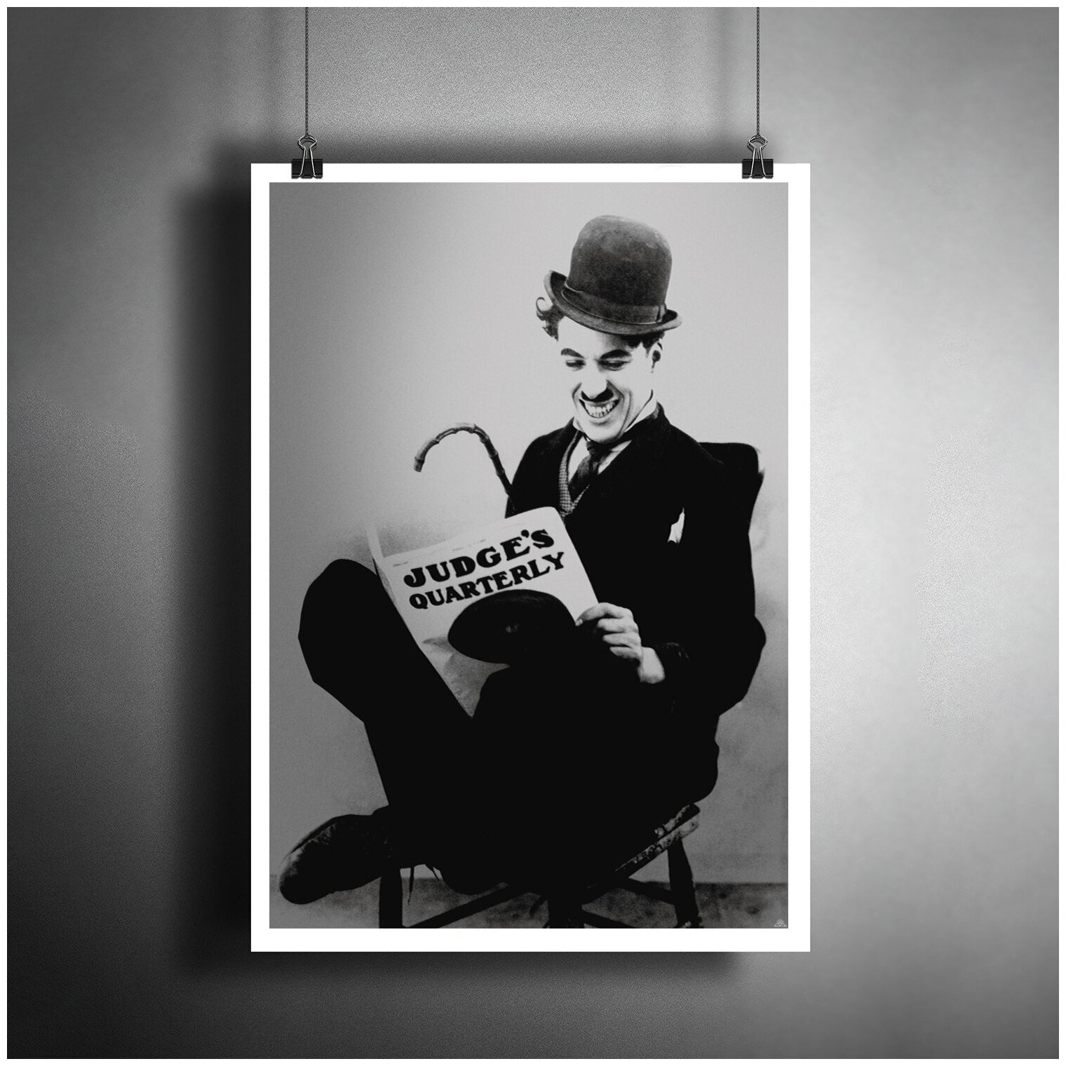 Постер плакат для интерьера "Кино: Чарли Чаплин. Charlie Chaplin"/ Декор дома, офиса, комнаты A3 (297 x 420 мм)