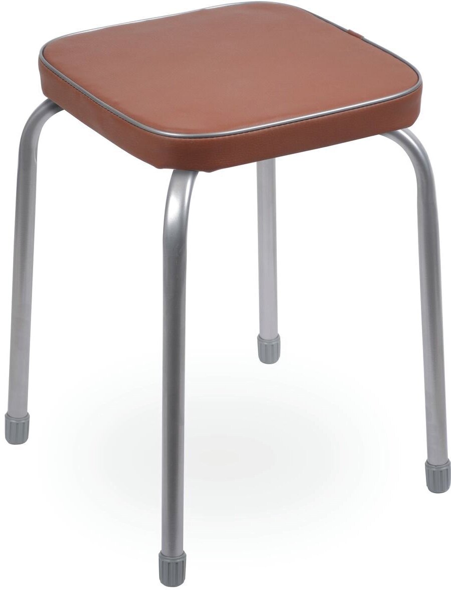 Табурет Nika Фабрик 3, с мягким сиденьем, 32 x 32 см, коричневый