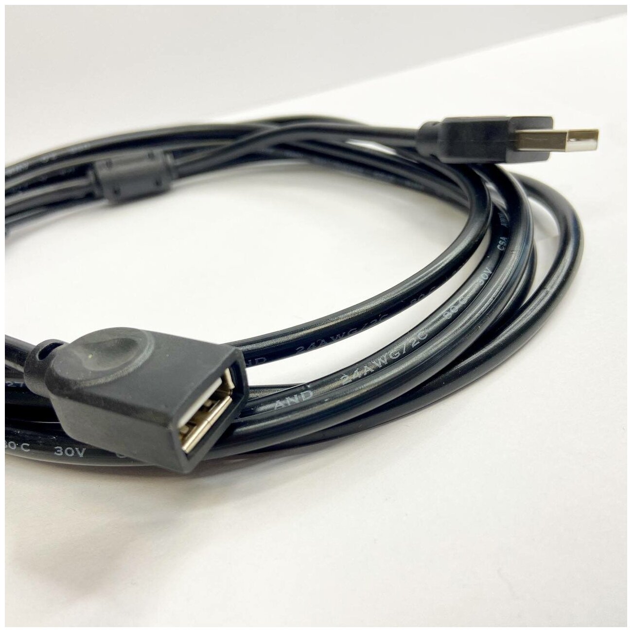 USB Удлинитель на USB 2.0 мама папа 2.7 метра USB (F) USB (M) удлинитель юсб для флешек мышек принтеров сканеров и т. д.