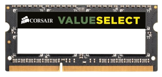 Оперативная память Corsair ValueSelect 4 ГБ SODIMM CL9 CMSO4GX3M1A1600C11