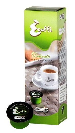 Кофе в капсулах Caffitaly System Ecaffe Decaffeinato Delicato, 10 капсул, для Paulig, Luna S32, Maia S33, Tchibo, Cafissimo