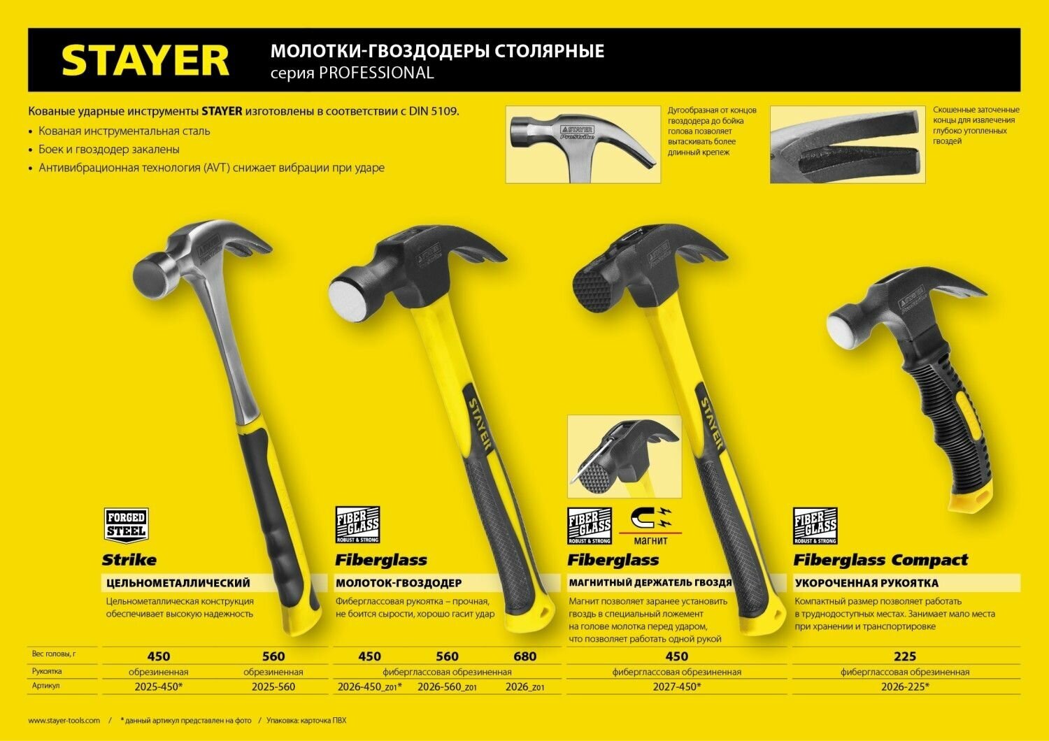 Молоток столярный STAYER 2026 - фотография № 10