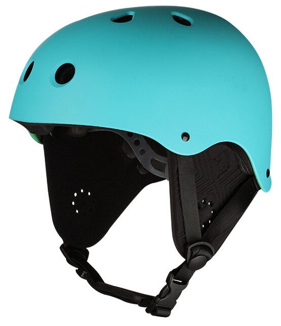 Классический шлем LOSRAKETOS ATAKA 13 NEW с регулятором съемными ушами и мягкой EVA внутри мятно-голубой