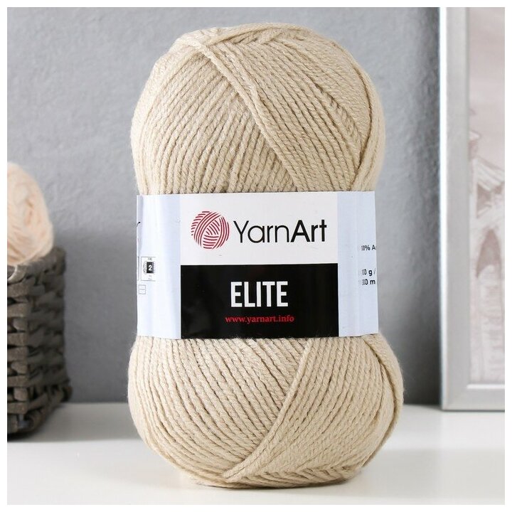 YarnArt Пряжа "Elite" 100% акрил 300м/100г (848 беж)