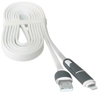 Кабель Defender USB - microUSB/Apple Lightning (USB10-03BP) 1 м черный