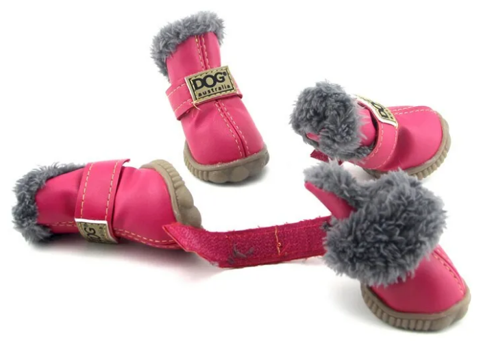 Зимняя теплая обувь для собак, теплые сапоги S - фотография № 7