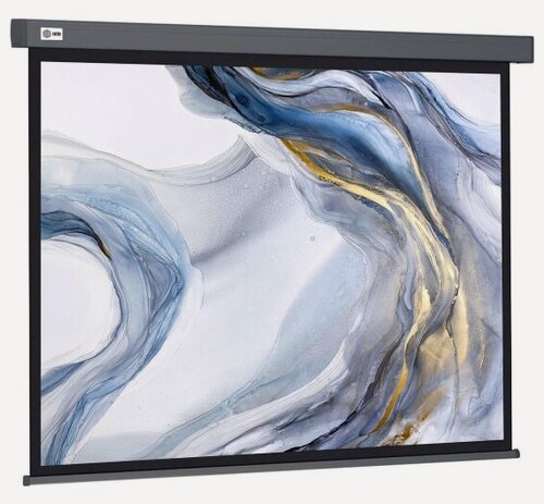 Изображение товара Экран Cactus 180x180см Wallscreen CS-PSW-180X180-SG 1:1 настенно-потолочный рулонный серый
