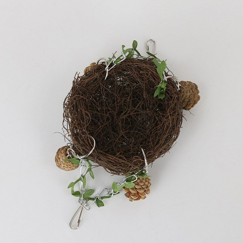 Гнездо подвесное для птиц, Bentfores (28 х 22 х 22 см, коричневый/зеленый, 34302) - фотография № 2