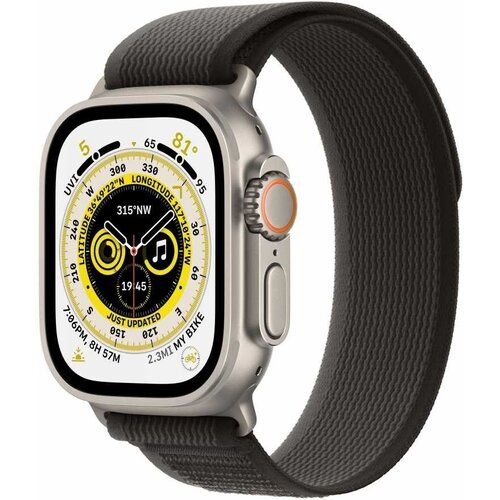 Apple Watch Ultra GPS Cellular 49 мм корпус из титана ремешок Trail черногосерого цвета ML 8106400₽