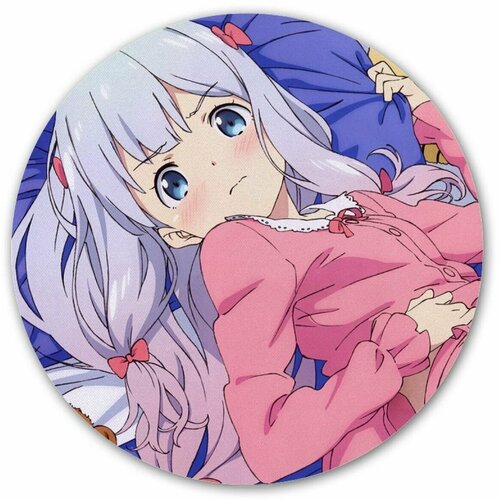 Коврик для мышки круглый Eromanga-sensei Sagiri Izumi 20cm izumi sagiri eromanga sensei action figure toys collection xmas christmas gift doll t30