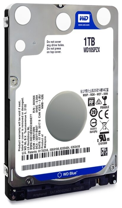 Жесткий диск Western Digital WD Blue Mobile 1 TB (WD10SPZX)