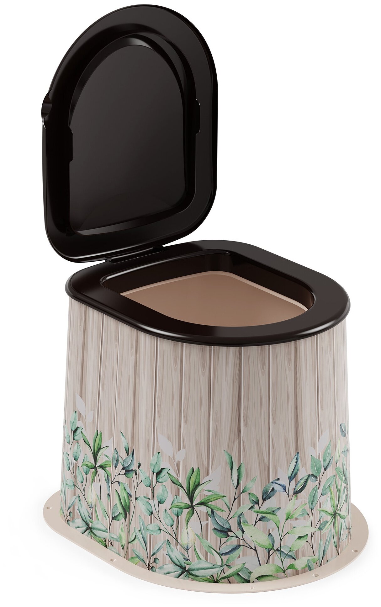 фото Туалет дачный пластиковый с крышкой и сидушкой на 17л нагрузка до 100 кг