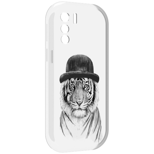 Чехол MyPads тигр британец для UleFone Note 13P задняя-панель-накладка-бампер