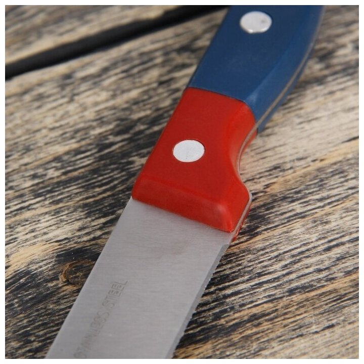 Нож кухонный «Триколор», лезвие 12,5 см - фотография № 5