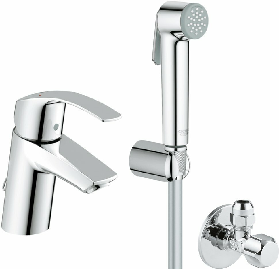 Смеситель Grohe Eurosmart New 23124002 для раковины с гигиеническим душем