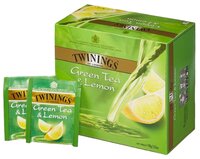 Чай зеленый Twinings Green tea & Lemon в пакетиках, 25 шт.