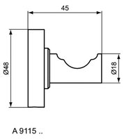 Крючок Ideal STANDARD Iom A9115 хром