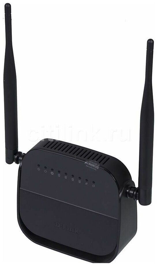 Wi-Fi роутер D-LINK DSL-2750U, ADSL2+ 4 порта, черный