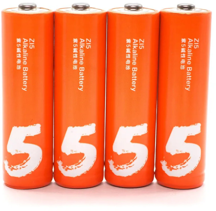 Батарейки алкалиновые ZMI Rainbow Zi5 типа AA (уп. 4 шт) (Orange)