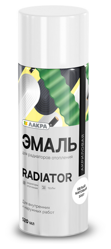 8300197 Эмаль аэрозольная для радиаторов отопления Лакра Radiator Белый матовый 1007