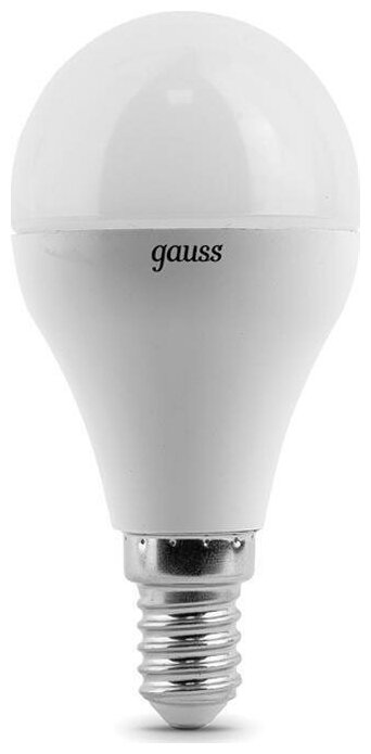 Светодиодная лампа Gauss Black 6.5W эквивалент 60W 2700K 520Лм E14 шар